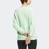 Adidas Solid Color Logo Round Neck Long Sleeve Sweatshirt Women sweatshirt Green JE8613