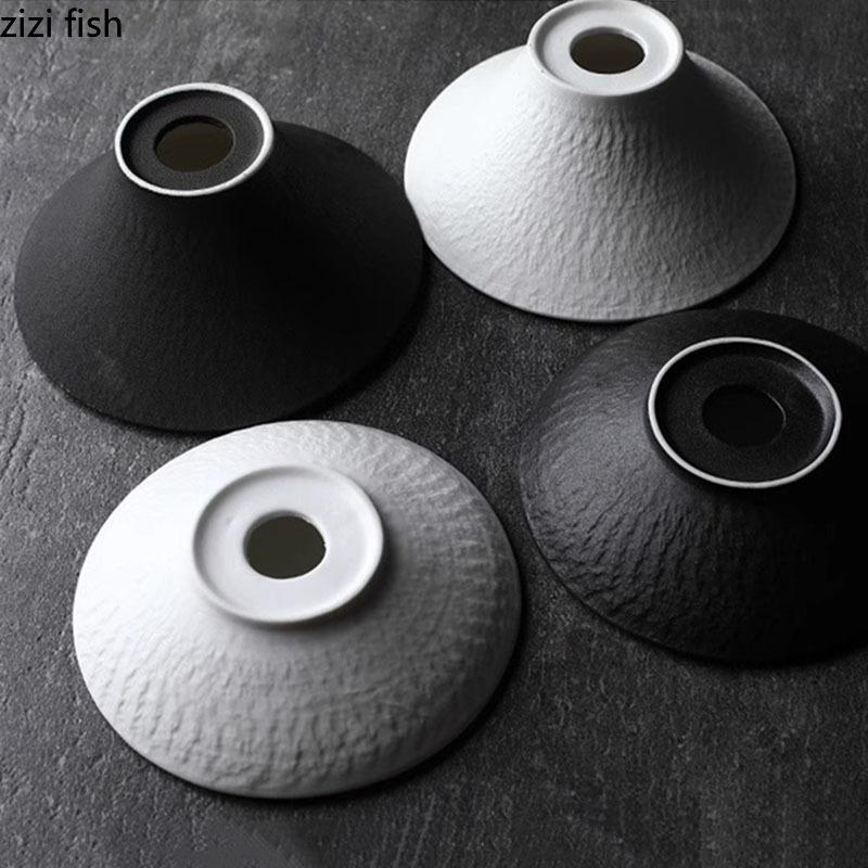 Creative High Foot Ceramic Dessert Plate Restaurant Molecular Cuisine Display Plate Snack Plate Sushi Dish Specialty Tableware