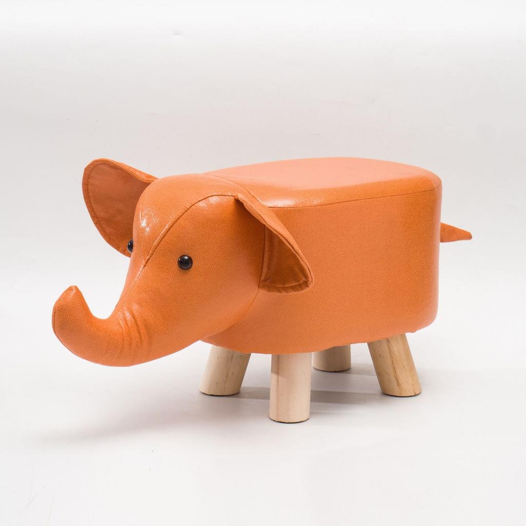 Creative Stool Children Nordic Style Porch Cartoon Shoe Changing Small Stool Living Room Wooden Animal Low Stool