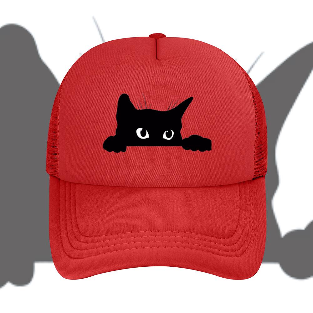 Cat peek eyes black silhouette Baseball Cap Anime Graphic Hats Adult Unisex Women Sports Outdoor