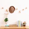 Nordic Solid Wood Star & Moon Wall Hook Set - Punch-Free Design for Coats & Hats