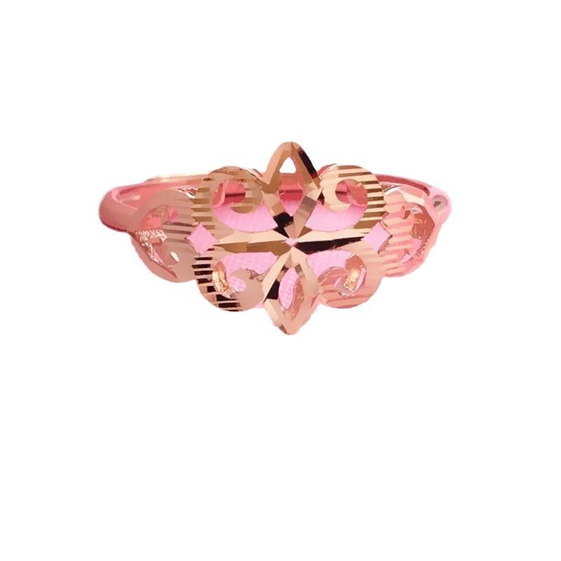 Purple Gold Hollow Ring, Unique Personality And Temperament, Hollow Live-Plated Rose Gold Ring.