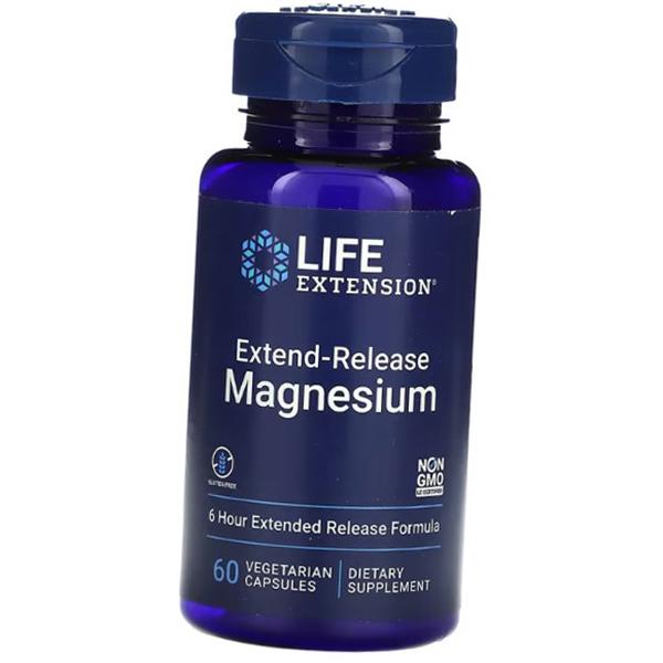 Magnesium with Prolonged Release, Extend-Release Magnesium, Life Extension  60 Vegcaps (36346081)