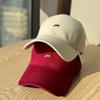 Korean-style new simple letter-embroidered hard-top baseball cap for women, fashionable and versatile street-style trendy sun-shading cap