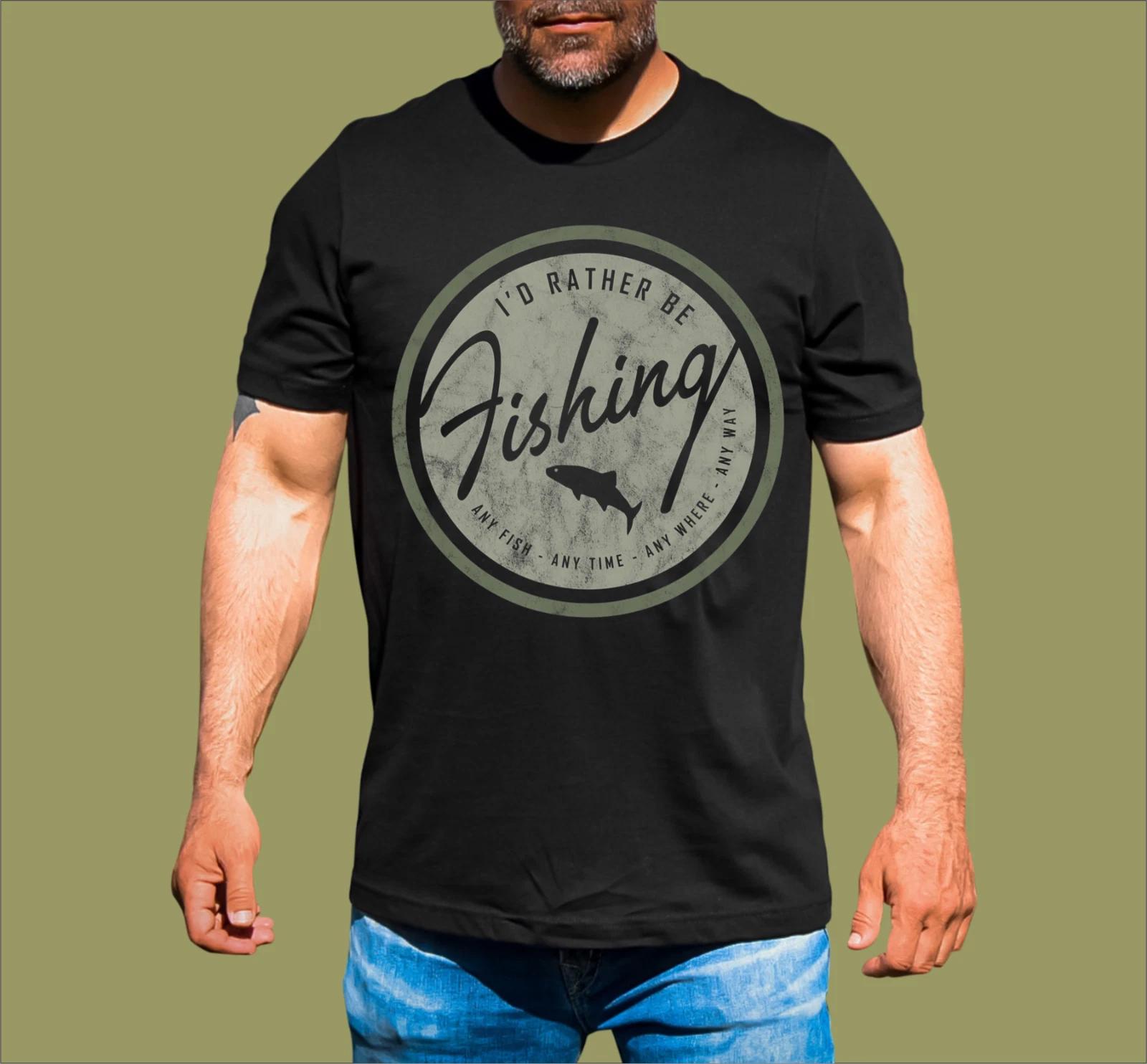 RATHER BE FISHING T-SHIRT L