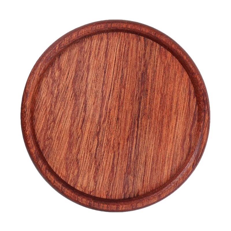 Round Wooden Tea and Fruit Serving Tray