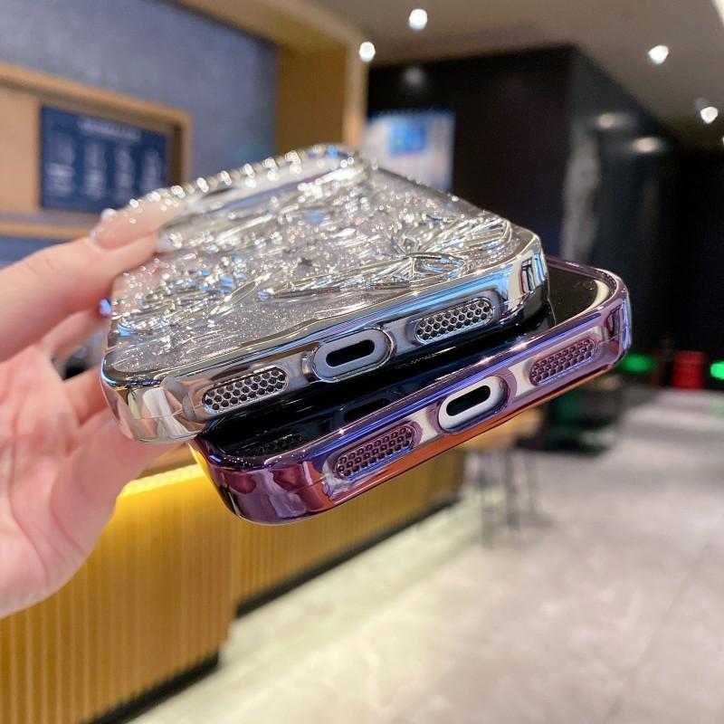 3D Butterfly Glitter Case For iPhone 17 Pro Max 17 Air 17Pro Shockproof Transparent Soft TPU Plating Phone Back Cover