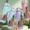 1PC Stone Mountain Stair Landscape Print 750ml Color Plastic Sports Water Bottle Leakproof Flip Straw Lid Suitable for Sports Office Home Use