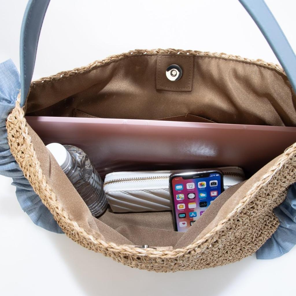 tote bag Side-frilled one-handle (basket bag)