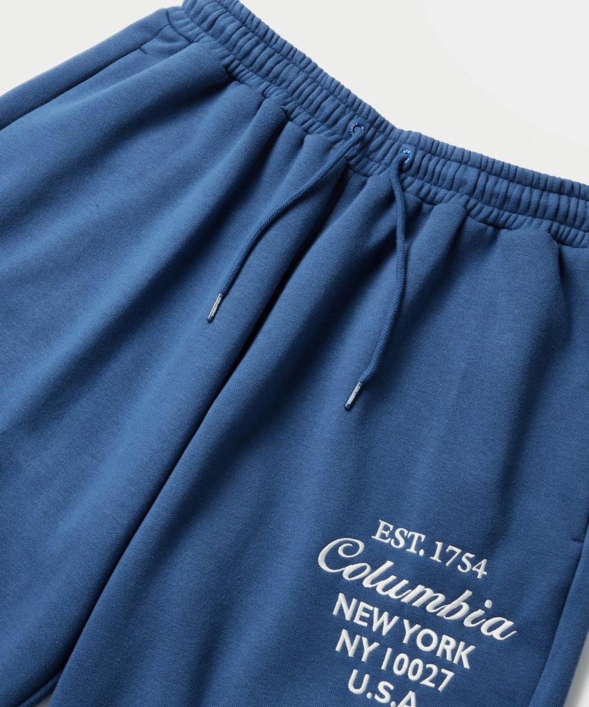COLUMBIA UNIVERSITY Cu Big Script Fleece Wide Seatpants French Blue