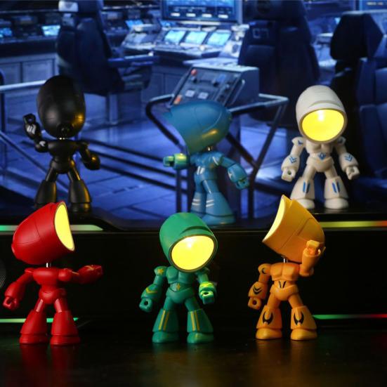 Bewegliches Roboter-Nachtlicht LED Flexibler Arm Kabellos Tragbar Deko Schreibtischlampe mit für Büro