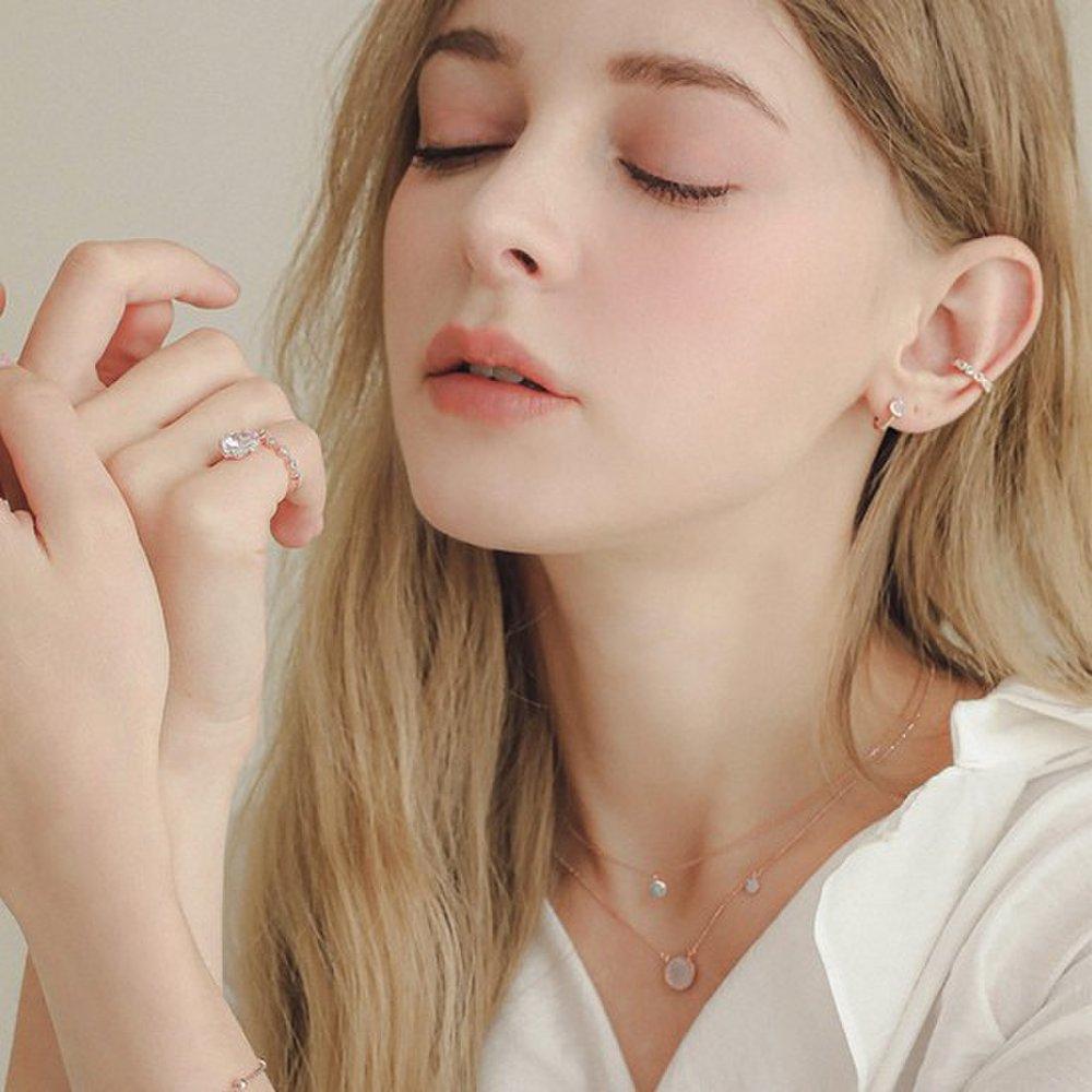 J.Lauren Opal Rose Gold Cubic Zirconia Pendant Necklace N01031