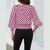 Spring Women's Clothing Lantern Sleeve Top Women Slim Fit Printed T-Shirt