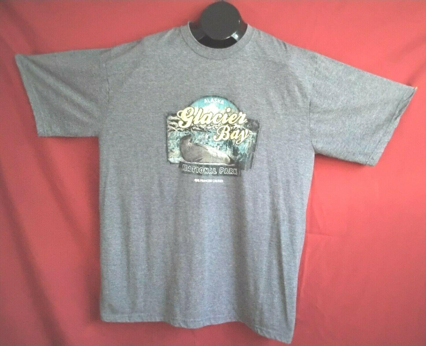 Comfy Princess Cruises Alaska Glacier Bay National Park Size XXL Tee Shirt Blue S