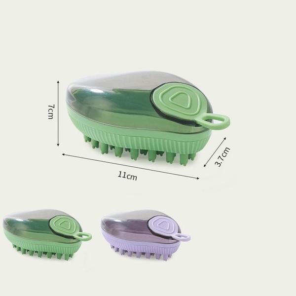 2 Buc. Perie de Masaj pentru Baie și Toaletare Animale de Companie cu Distribuitor de Săpun și Șampon, Peri Moi din Silicon pentru Câini și Pisici cu Păr Lung Scurt