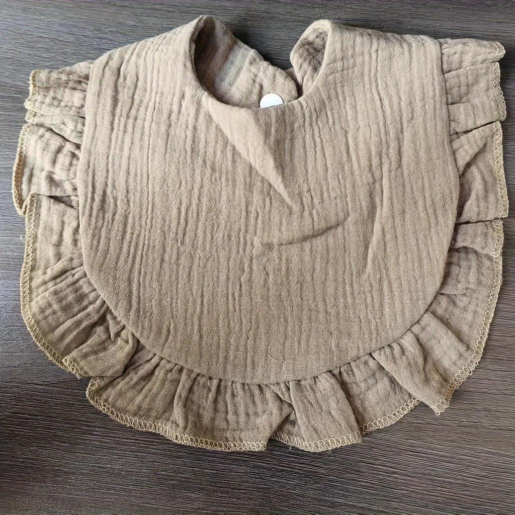 Květinový potisk Dětské bryndáčky Nastavitelné Zapínání Sliny Ručník Nařasený okraj Mušelín Bavlna Odříhnutí Tkaniny Duha A Grade Dívčí šátek na krmení