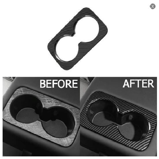 For BYD Yuan Plus ATTO 3   Interior Carbon Fiber Armrest Center Control Water Cup Gear Shift Panel Air Vent Cover