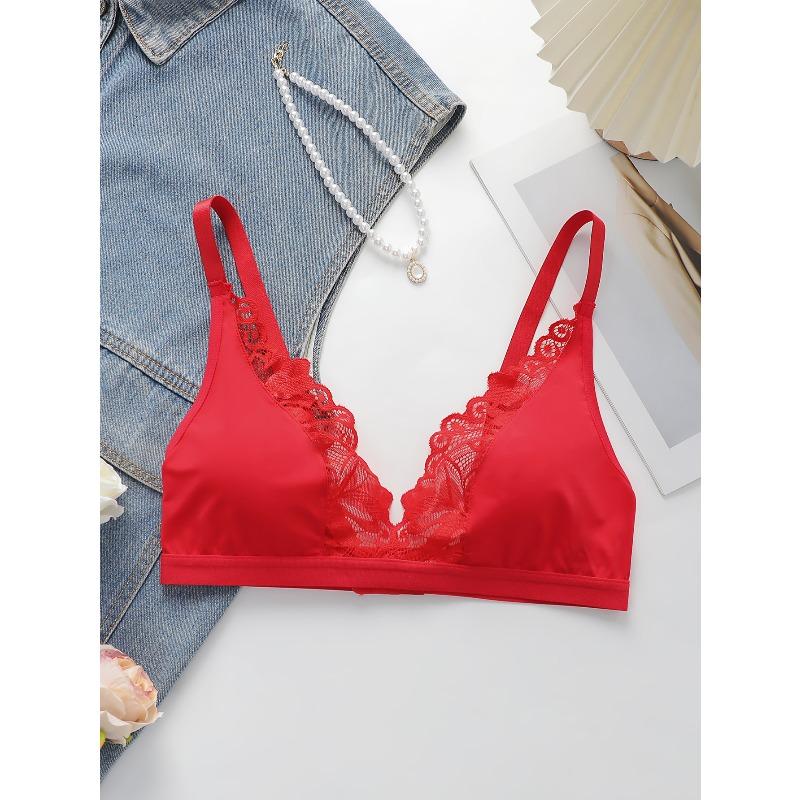 Bra size seamless bra without steel ring lace underwear English internal standard