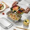 Metal Steel Lunch Box Leak Proof Bentos Box Metal Food Storage Container with Lid Lunch Container Dishwasher Safe