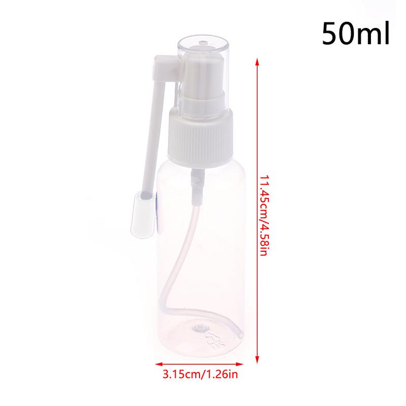 

10 мл-50 мл пустые полиэтиленовые флаконы для назального спрея, распылитель для носа, многоразовые маленькие вращающиеся флаконы для распыления тумана 50ML белый