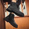 New Fashion Autumn And Winter Men's High Top Martin Boots Students Male Boys Trending Soft Sole Work Shoes Labor Protection Martin Sneakers