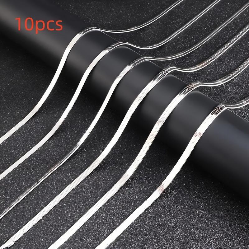 1pc Mature Style Stainless Steel Snake Chain Necklace, Unisex Hip Hop Fashion Jewelry with Sequins, No Power Supply Required