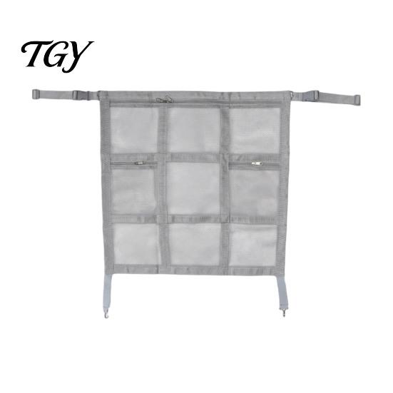 Car Seat Storage Net Gap Net, Multifunctional Organizer Barrier for Pets Kids, Organization And 9 Grid Layered Divider with 59x59cm, Universal
