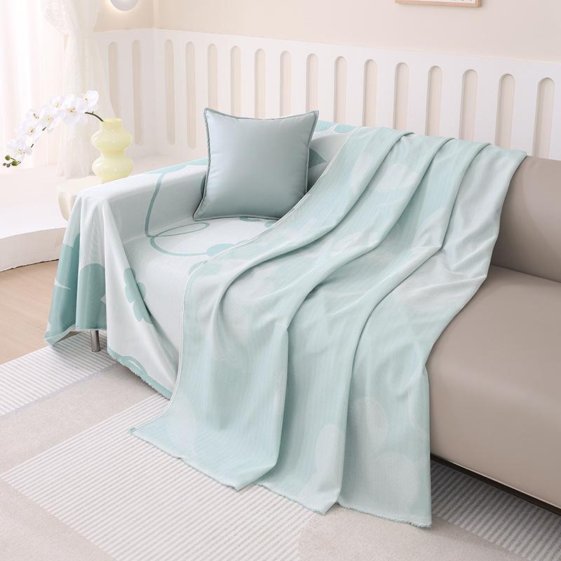 Summer Cool Sofa Cover Cloth Full-Cover Sofa Cushion Cover Towel Anti-Scratching Summer Sleeping Mat Cushion