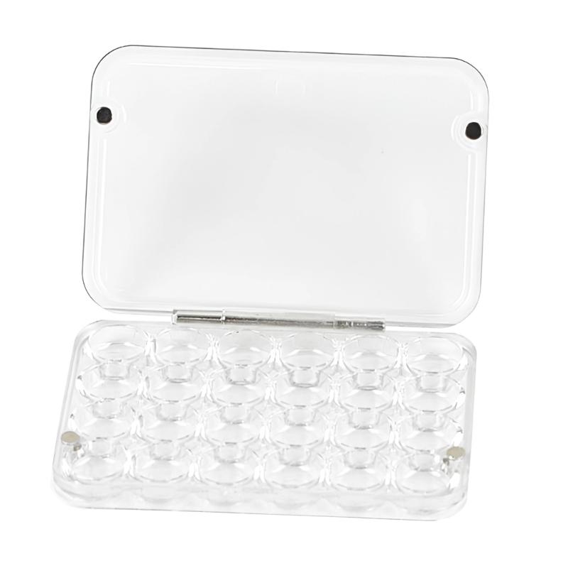 

Portable 24 Grid Watercolor Pigment Organiser Paint Box Magnetic Dampness Control Tray For Outdoor Sketching 1