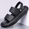 Fashion Brand New Men's Breathable Soft Soled Two On Sandals for Summer Fashion Comfortable Top Layer Cowhide Casual Leather Beach Shoes