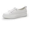 Women's shoes 2026 Spring and Autumn cowhide white shoes new casual board shoes versatile flat sole shoes