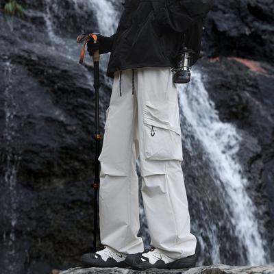 Men and Women Same Summer Thin American Functional Waterproof Charge Pants Versatile Quick-drying Work Clothes Loose Straight Outdoor