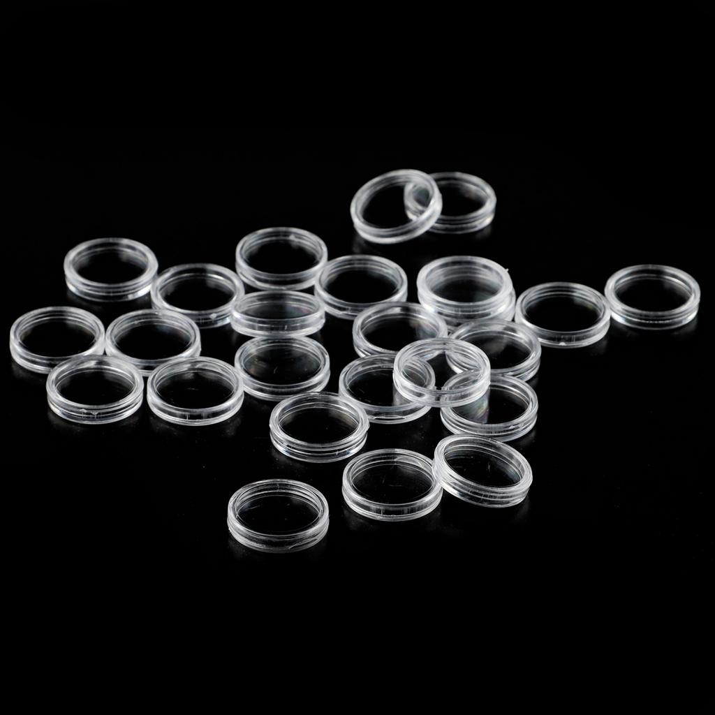 100pcs Coin Capsule Commemorative Transparent Plastic Small Round Supplies