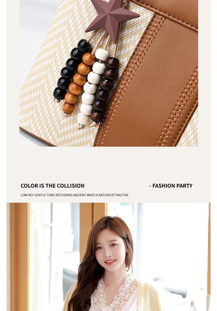 Women's Stylish Color Block Patchwork Shoulder Bag - 2026 Trendy Design, Large Capacity, Textured, Perfect for Commuting