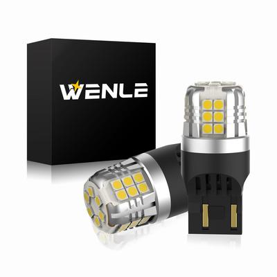 WENLE Explosive Light T20 Double LED Tail Lamp, Brake Lamp, Stop Lamp, White, 6000K,