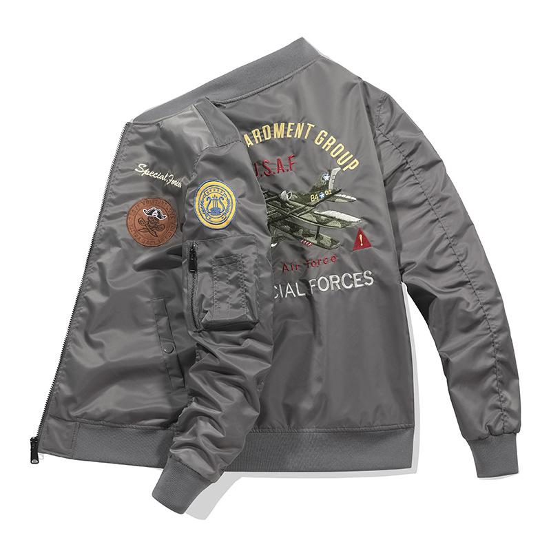 Neue Herbst- und Winter Air Force Bomberjacke Herren Bestickte Baseballuniform Frühling und Herbst Übergröße Jacke