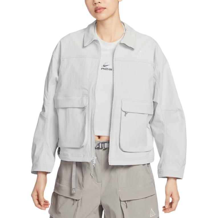 Nike ACG Series Solid Color Polo Neck Loose Long Sleeve Jacket Women jackets HV0584-025