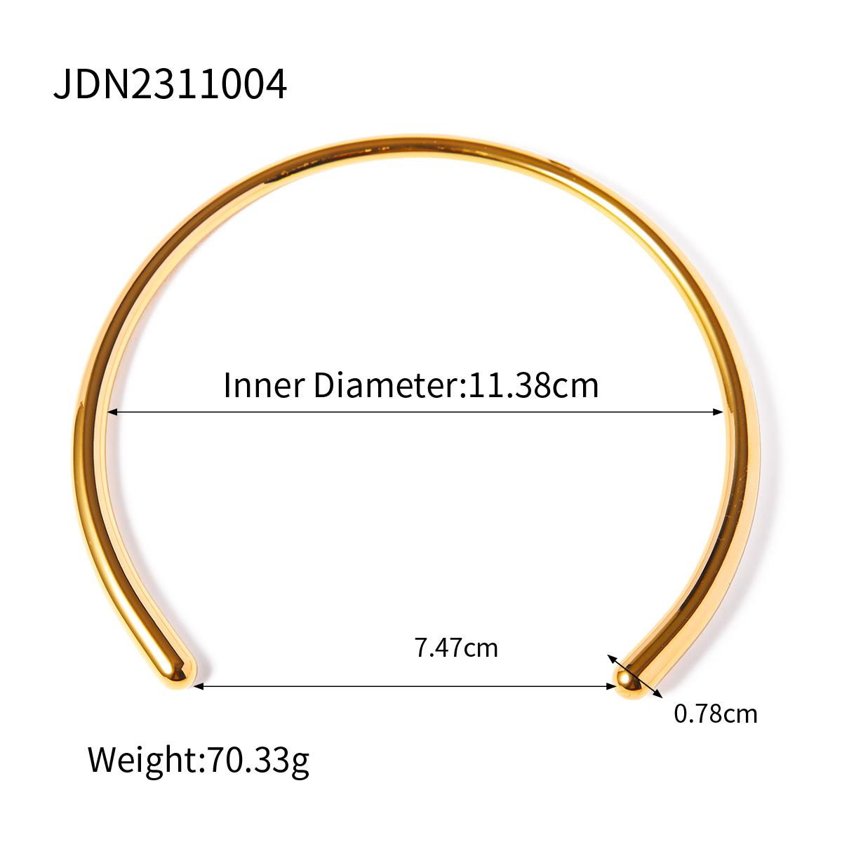 Youthway Glatter Edelstahl Minimalistischer Glänzender Choker Für Damen Wasserdicht Trendiger Schmuck Geschenk Neuankömmling beige