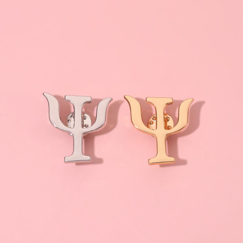 Unique Geometric Alloy Badge Brooch Stylish Retro Psychology Pin For Men And Women Fashion Accessory
