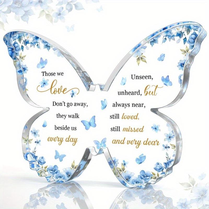 

Butterfly Condolence Plaque - Sympathy Gift for Loss of Parents with Photography Utility чистый