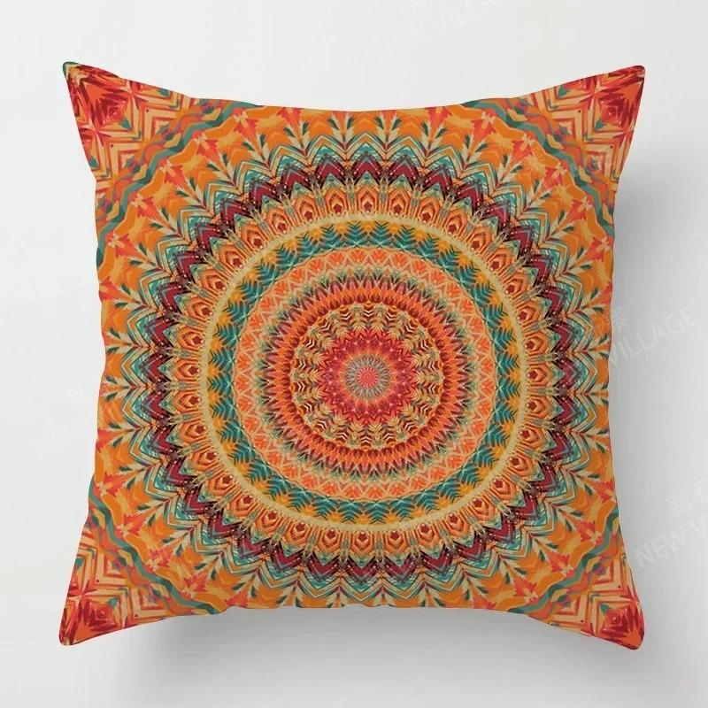 

Осенний домашний декоративный диван Мандала Чехол для подушки в стиле бохо Осенний чехол для подушки в гостиную 45x45cm