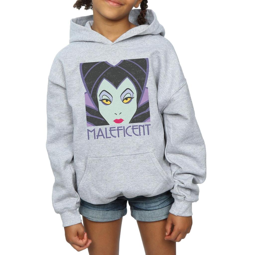 Disney Girls Maleficent Cropped Head Hoodie