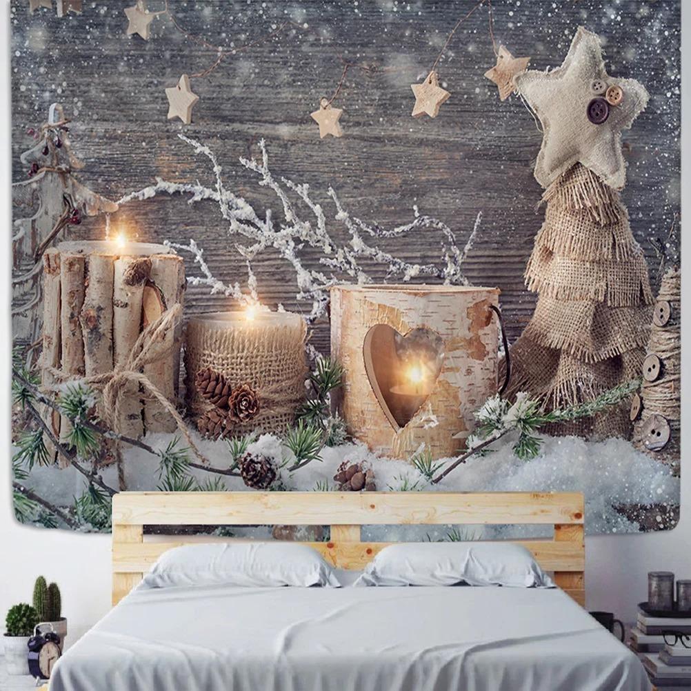 Christmas Tree Snowman Decorative Tapestry Home Living Room Bedroom Wall Decoration