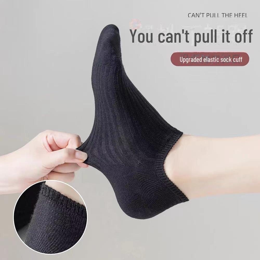 Women's Non-Slip Cotton Boat Socks - Invisible, No-Show, Short for Spring/Summer