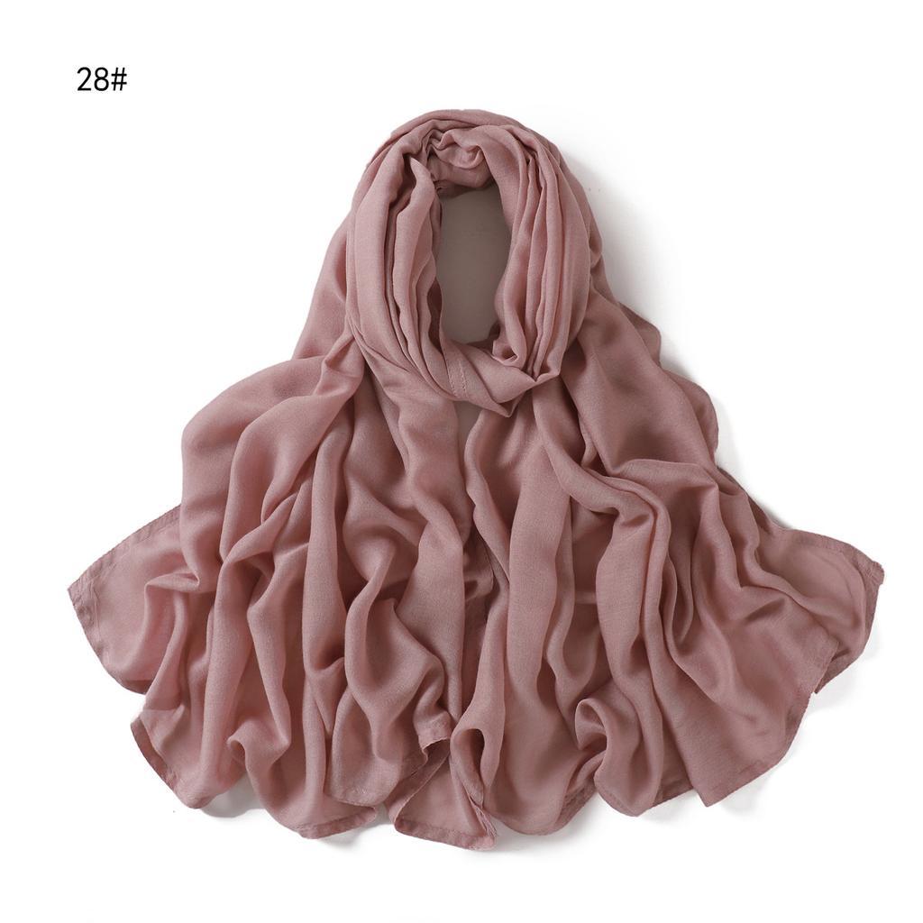New Cotton Linen Scarf For Women Girls Students Autumn Winter Solid Color Long Scarves Soft Viscose Shawl Female Wrap Shawls