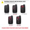 Metal Car Key Cover Fob Case Shell For Toyota Land Cruiser Prado Camry Crown Majesta Highlander Kluger Mark X Subaru Foreste Xv
