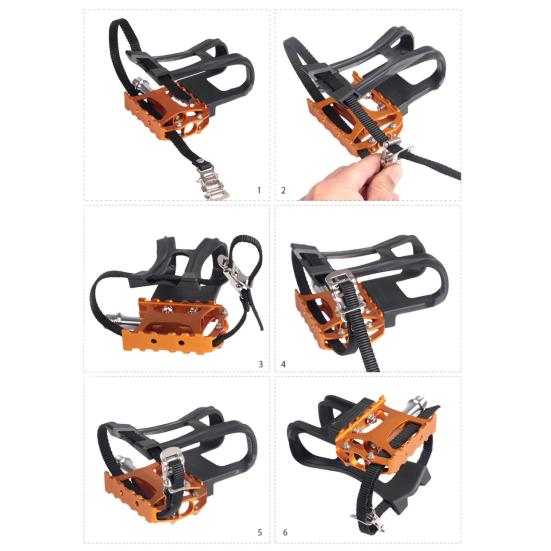 Pedal Strap Durable Comfortable to Wear Polypropylene Fiber Multipurpose Bike Pedal Belt for MTB
