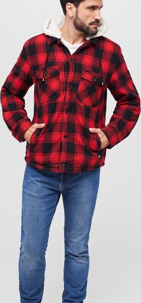 Winter Jacket Brandit Lumberjacket Hooded Red/black