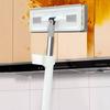 Yousheng Stainless Steel Long Handle Mini Mop 360 Degree Rotatable Mop Head Flat Mop with Drain Scraper Hygienic Cleaning Tool