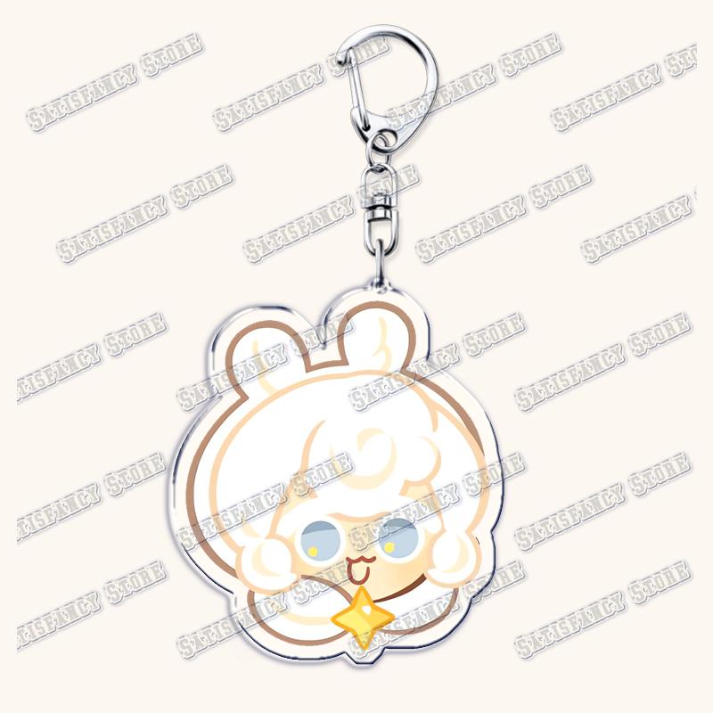 Süße Game Cookie Chibis Schlüsselanhänger für Accessoires Tasche Schatten Milch Reine Vanille Granatapfel Schlüsselringe Schmuck Fans Freunde Geschenke